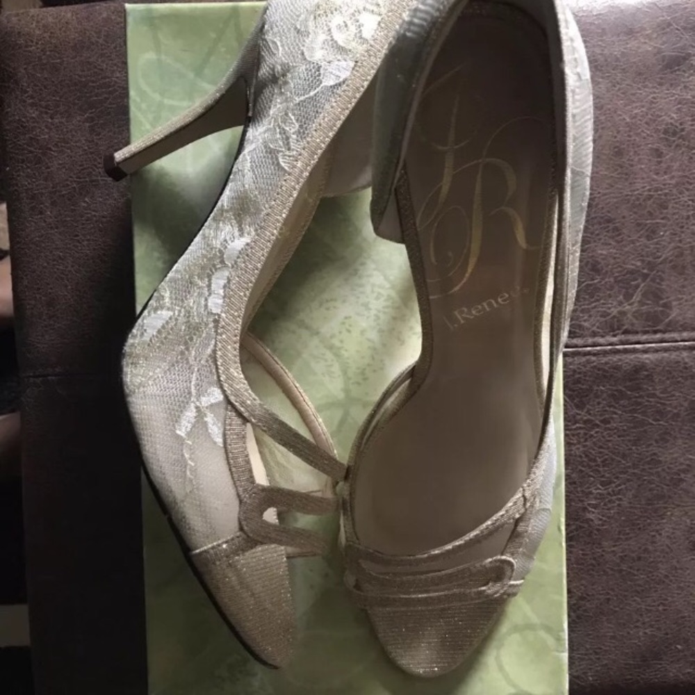 J.Renee Alameda Lace/Dance Glitter Fabric Heels